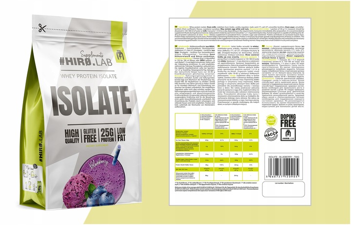 Izolat Białka BIAŁKO 700 g WPI ISO Whey Protein Isolate Jagoda HIRO