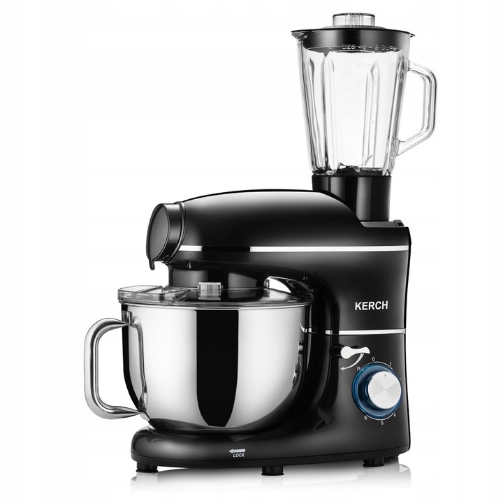 ROBOT KUCHENNY PLANETARNY MIKSER Z MISĄ KERCH ROTARY 4000W BLACK 6,2L