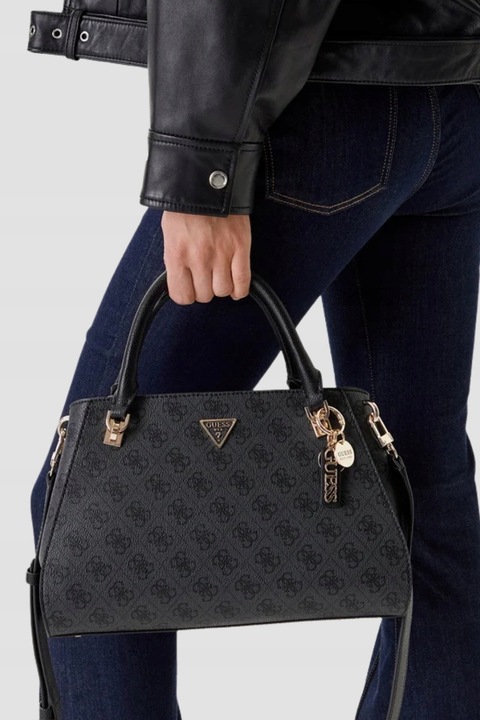 Torebka damska Guess Kuferek Elegancka Modna na zamek HWBG9672070 Czarna