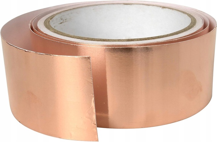 TAŚMA MIEDZIANA ODSTRASZAJĄCA ŚLIMAKI PRZECIW ŚLIMAKOM SAMOPRZYLEPNA 25M