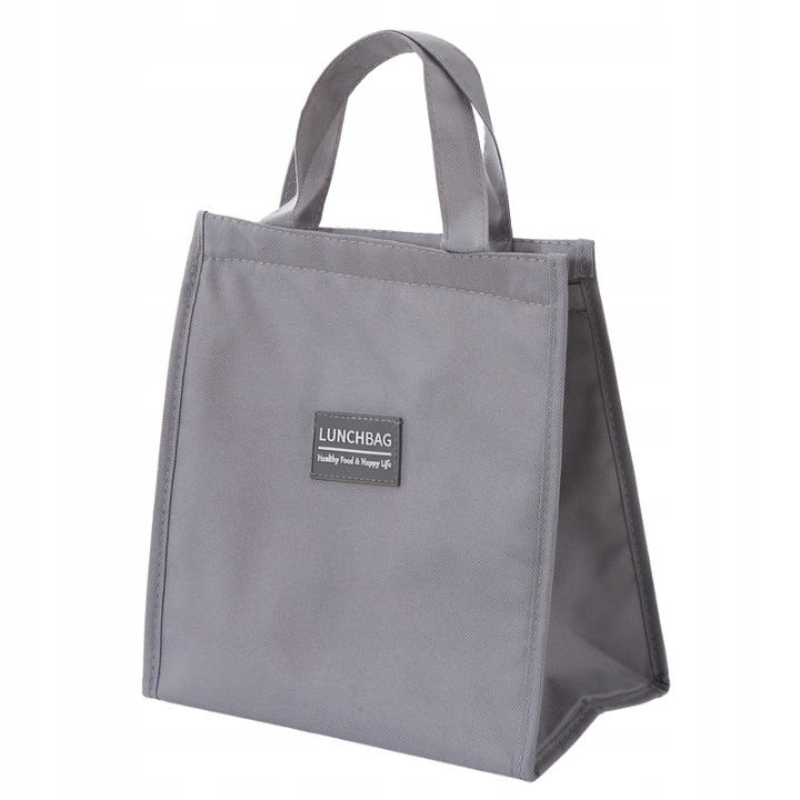 TORBA TERMICZNA Z UCHWYTEM IZOLACYJNA WODOODPORNA LUNCH BOX SZARA 10 L