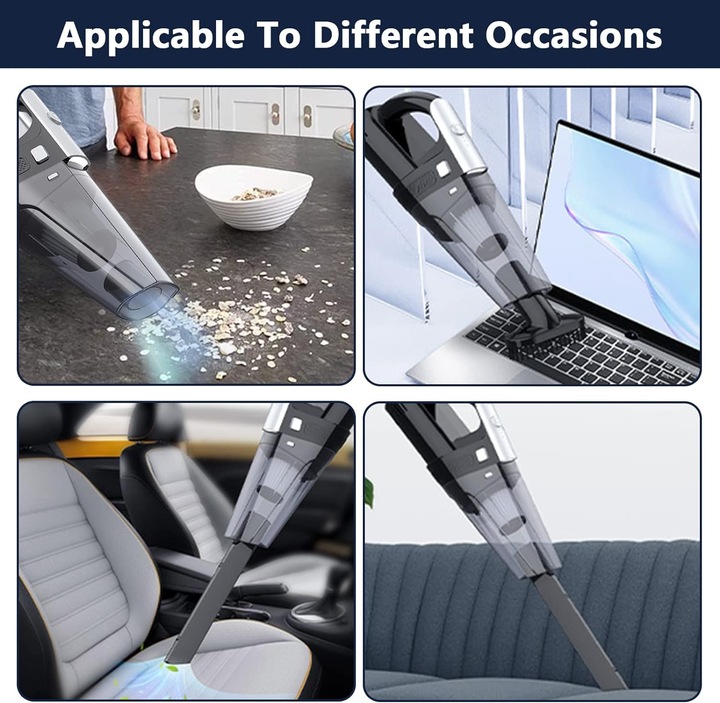 Odkurzacz ręczny TECKZOON, czarny, 8000PA, 6000mAh