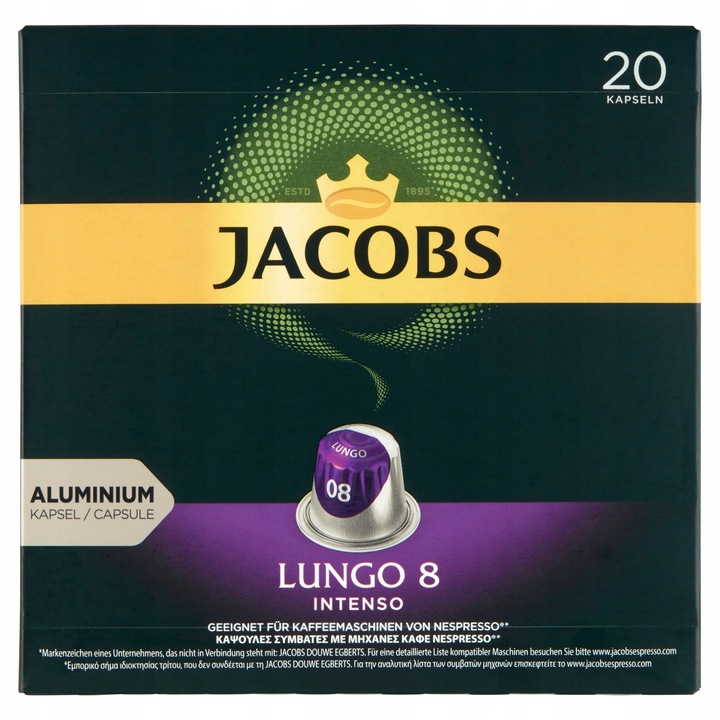 KAWA NESPRESSO JACOBS LUNGO INTENSO 100 kapsułek