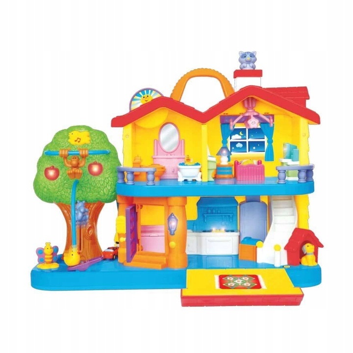 Odkrywczy Domek zabawka interaktywna edukacyjna dla dzieci 12m+, Dumel