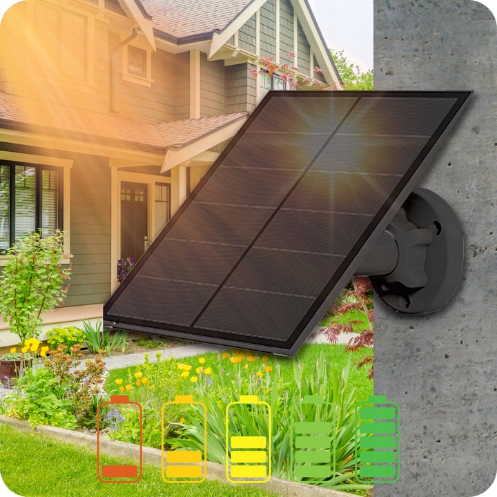 SOLARNA KAMERA WIFI 4MPX SMART ZEWNĘTRZNA OBROTOWA IP BEZPRZEWODOWA SZARA