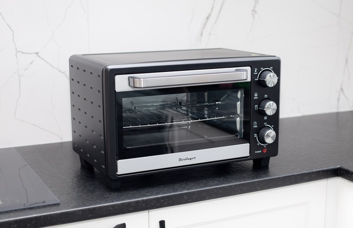 MINI PIEKARNIK ELEKTRYCZNY WOLNOSTOJĄCY 25L BERLINGER GRILL ROŻNO PRZENOŚNY