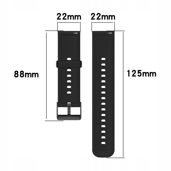 PASEK DO XIAOMI MI WATCH S1 COLOR HAYLOU SOLAR LS05 45MM AMAZFIT BIP 5 22MM