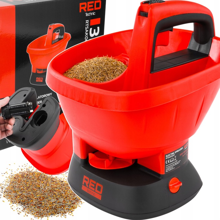 SIEWNIK AKUMULATOROWY ROZSIEWACZ DO NASION TRAWY NAWOZU 3L AUTOMATYCZNY