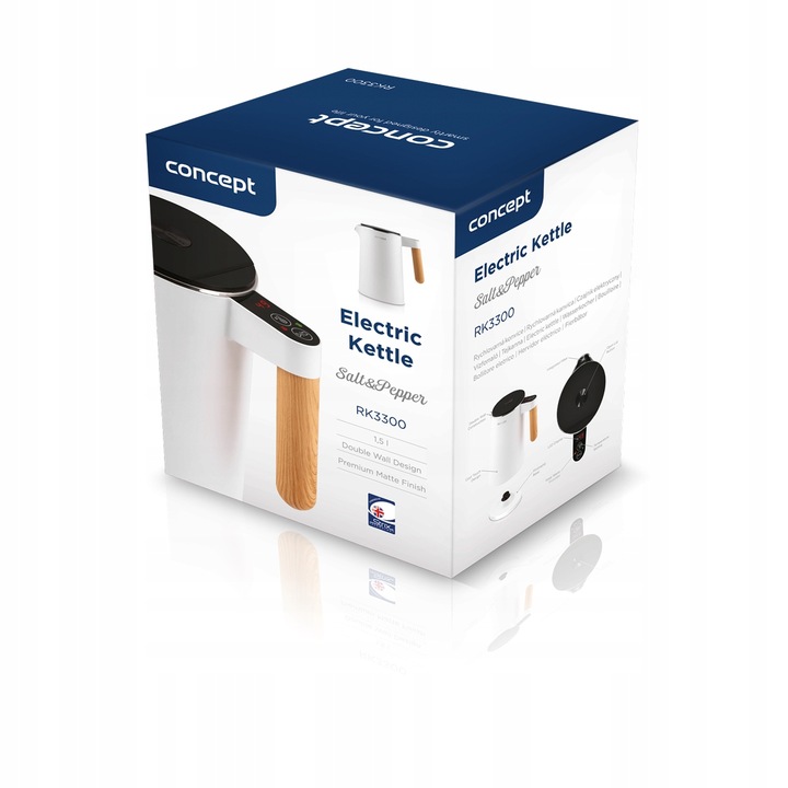 Czajnik elektryczny double wall 1,5 l biały RK3300