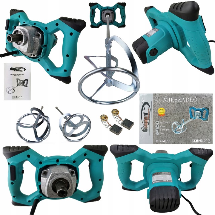 MIESZADŁO DO ZAPRAW KLEJU + 2 X MIESZALNIK MOCNE