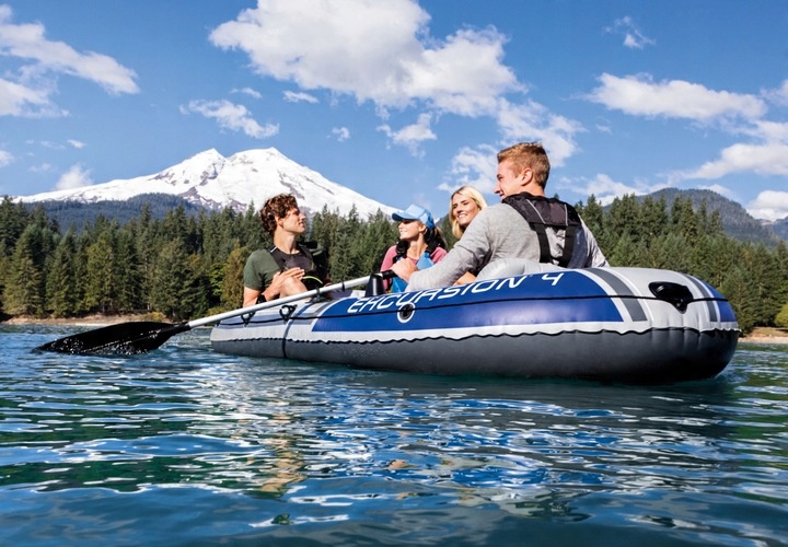 PONTON EXCURSION 4 315x165x43 cm + WIOSŁA / POMPKA - INTEX 68324