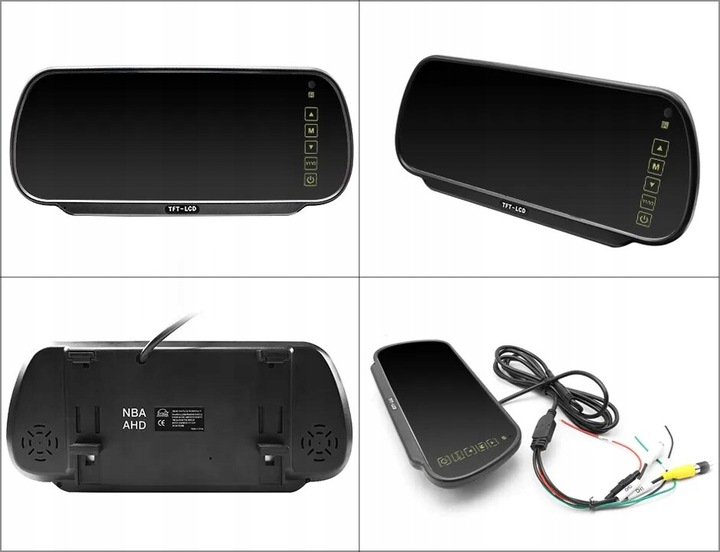 MONITOR EKRAN SAMOCHODOWY AHD LCD 7" CVBS AHD 1080P