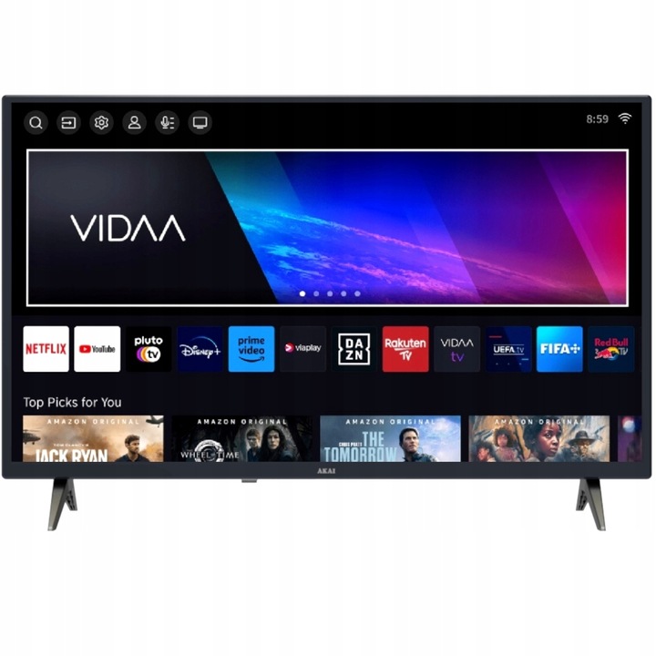 SMART TV TELEWIZOR LED DVB-T2 HD 32" AKAI LT-3233SM Wi-Fi NETFLIX YOUTUBE