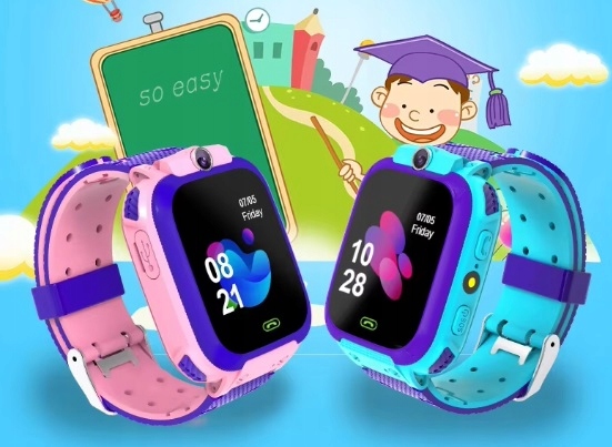 Zegarek dziecięcy / MK-Tech / GPS / smartwatch / lokalizator / fioletowy