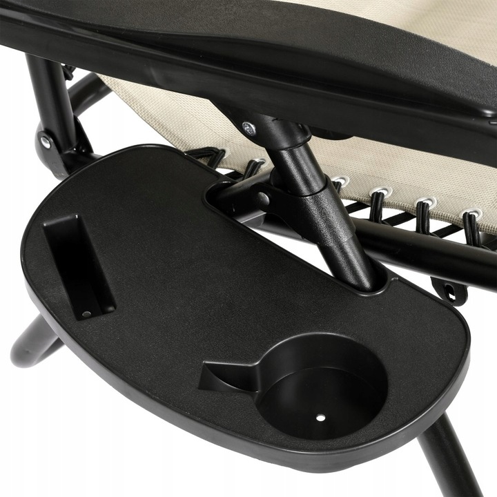 LEŻAK OGRODOWY JASNY BEŻOWY ORION FUNKCJA ZERO GRAVITY