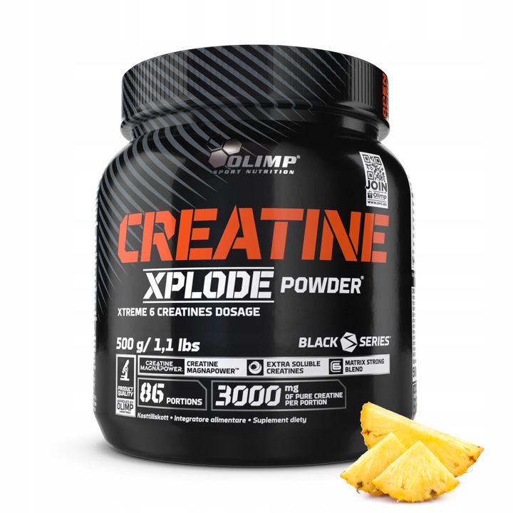 OLIMP CREATINE XPLODE 500g STACK MONO KREATYNA JABŁCZAN KREATYNY ANANAS