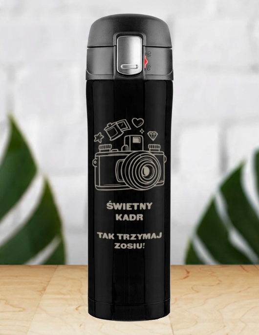 KUBEK TERMICZNY TERMOS NA KAWĘ HERBATĘ DO SAMOCHODU 440 ml PREZENT GRAWER