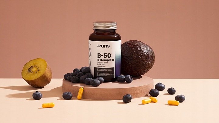UNS B-50 B-KOMPLEKS 90 VKAPS WITAMINY Z GRUPY B