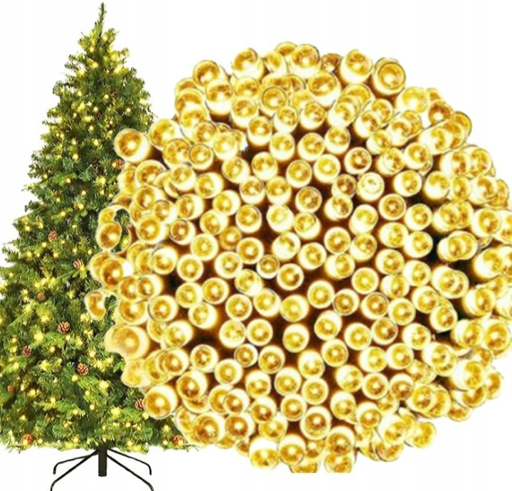 LAMPKI CHOINKOWE 1000 LED ZEW/WEW BIAŁE CIEPŁE 70m