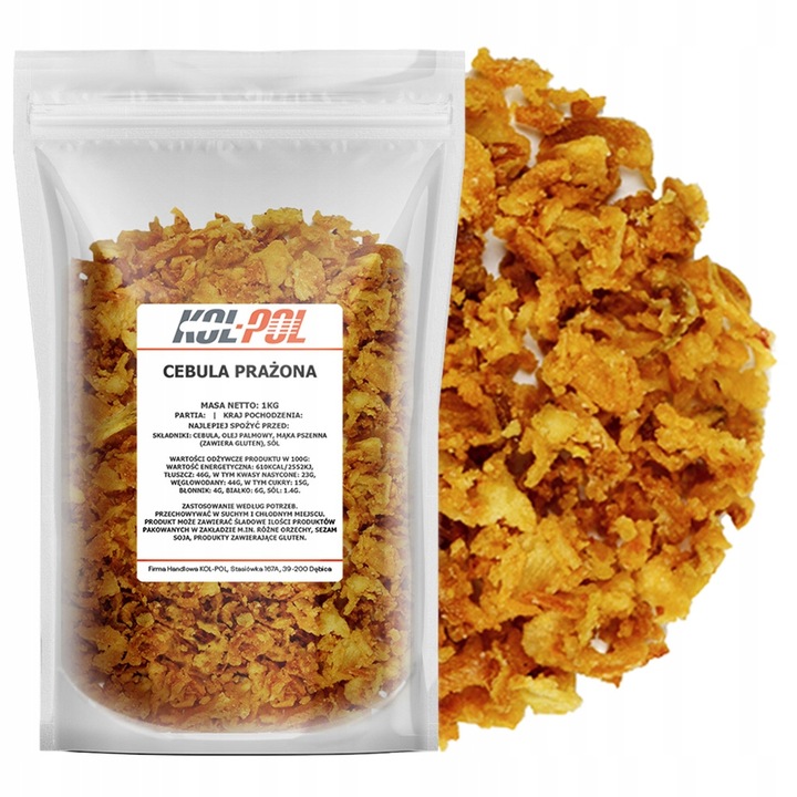 CEBULA PRAŻONA 1kg Cebulka smażona wysoka jakość | Kol-Pol
