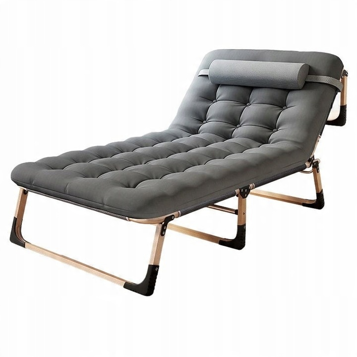 Składane łóżko turystyczne BIZNESOWE, polowe, kanadyjka PREMIUM 75 cm