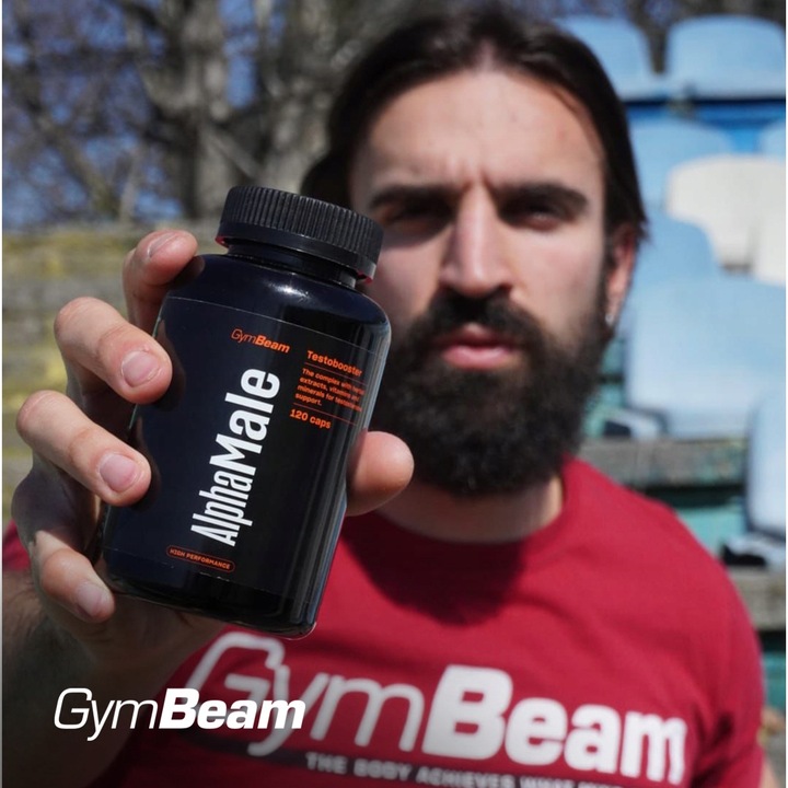 TESTOBOOSTER TESTOSTERON LIBIDO MIĘŚNIE SIŁA WITAMINY - GymBeam 120 kaps