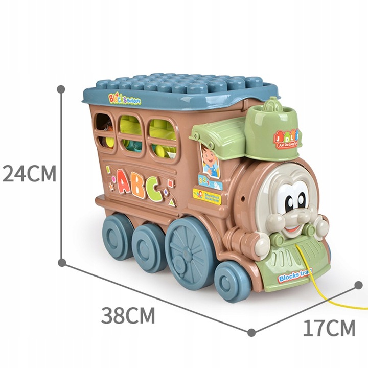 MIĘKKIE KLOCKI SENSORYCZNE SORTER ZESTAW POCIĄG AUTKO Z KLOCKAMI MATADI
