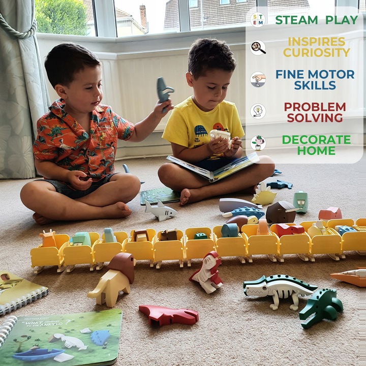 Świat Dinozaurów HalfToys 5 magnetyrznych dino