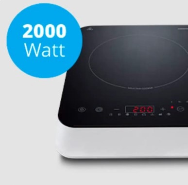 PŁYTA INDUKCYJNA NIEMIECKA KUCHENKA PRZENOŚNA MEDION 2000W TIMER 8 Progr.