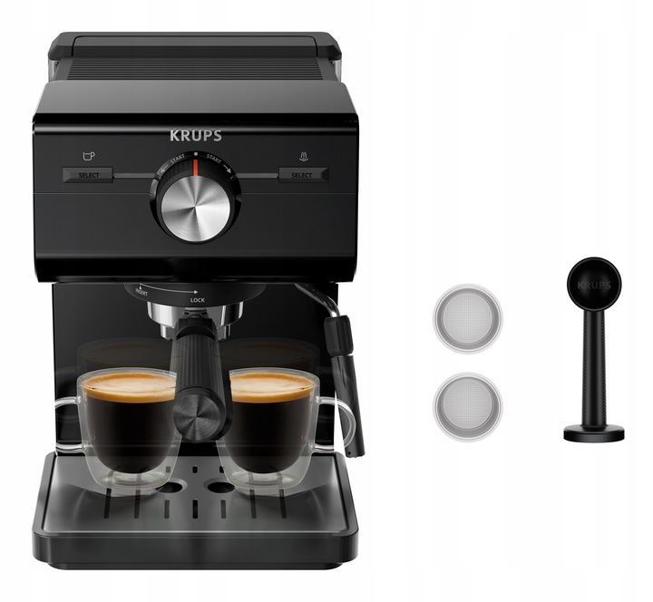 Ekspres kolbowy z dyszą spieniającą KRUPS Authentic+ C50 XP3818 15 bar