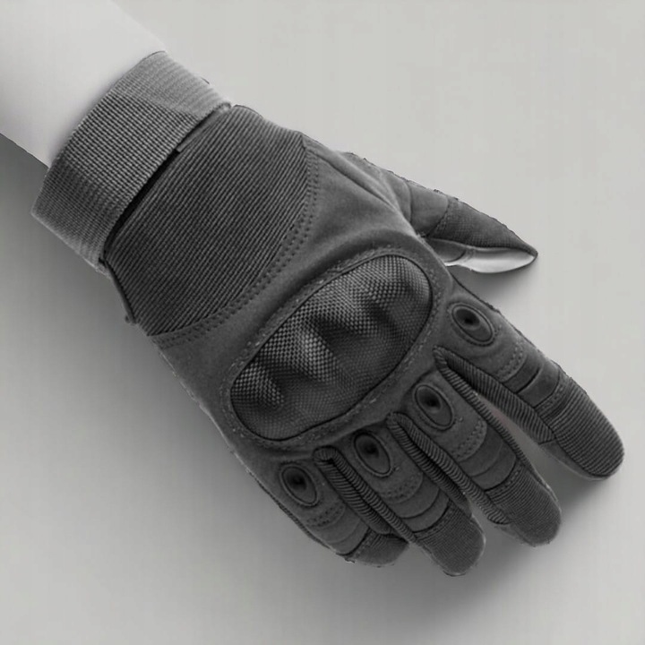 Rękawice Motocyklowe Nylon Czarne Mocne Dotykowe - XL