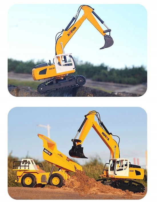 KOPARKA RC POJAZD BUDOWLANY ZDALNIE STEROWANA PREZENT DLA DZIECI PILOT RC