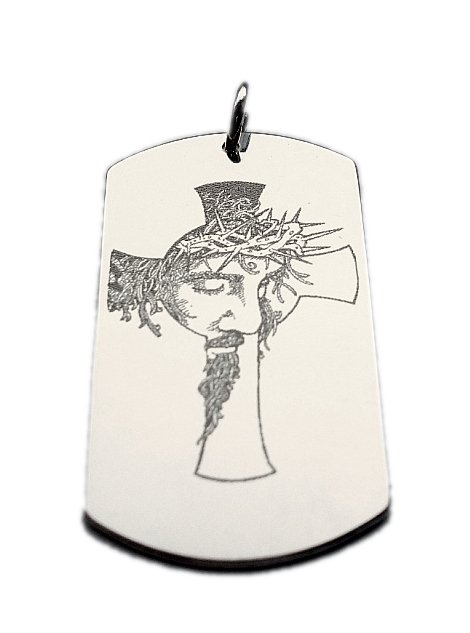 Nieśmiertelnik blacha 5 cm, 11g GRAWER SREBRO