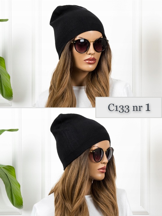 CZAPKA DAMSKA CIEPŁA wygodna Zimowa Beanie MODNA Wywijana brązowa KOLORY