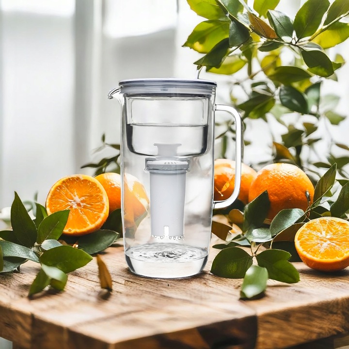 Szklany dzbanek filtrujący Sonata Biały + 6 wkładów UniX