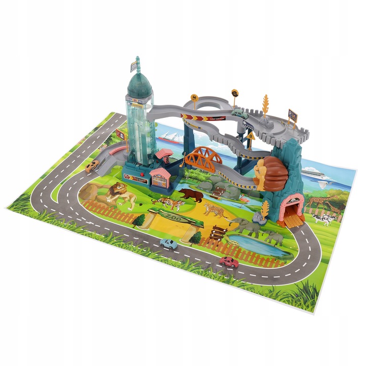 TOR WYŚCIGOWY JASKINIA LWA TOR SAMOCHODOWY ZESTAW 4 AUTKA