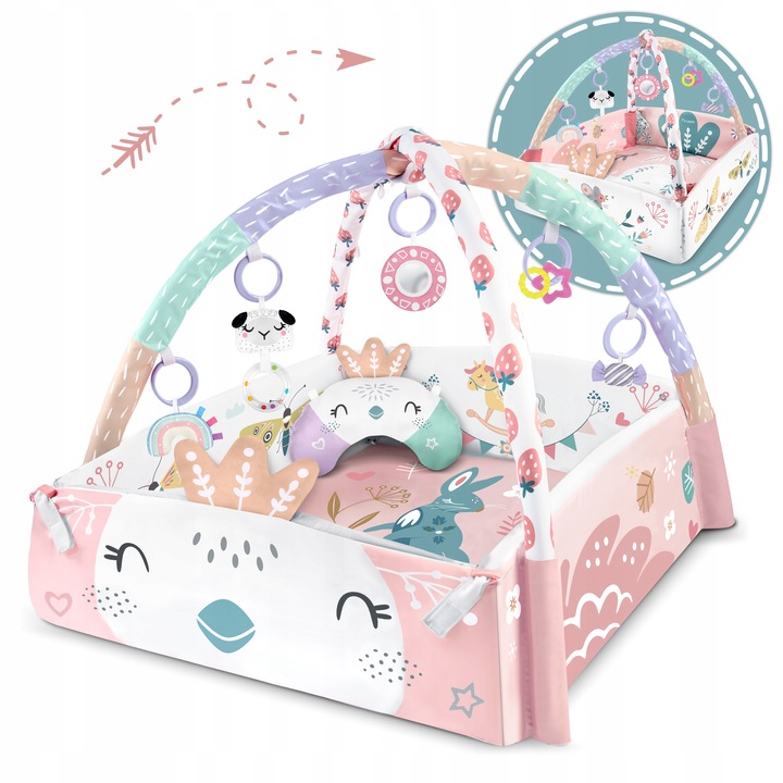 MATA EDUKACYJNA INTERAKTYWNA NUKIDO DLA DZIECI DUŻA 3w1 GRATIS PODUSZKA