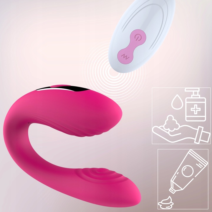 WIBRATOR DLA PAR masażer punktu G łechtaczki i penisa prezent NA WALENTYNKI