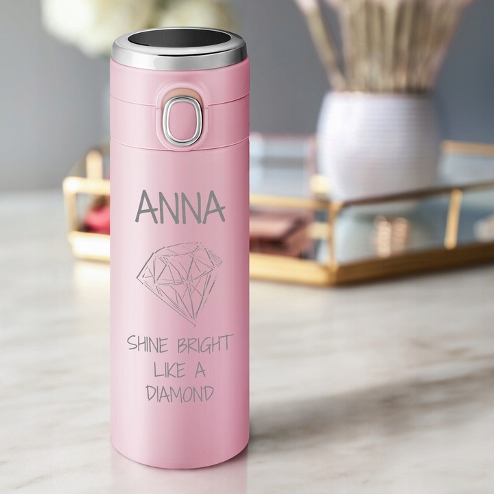 Kubek Termiczny z Grawerem Termos Smart Wyświetlacz 400ml Prezent dla Mamy