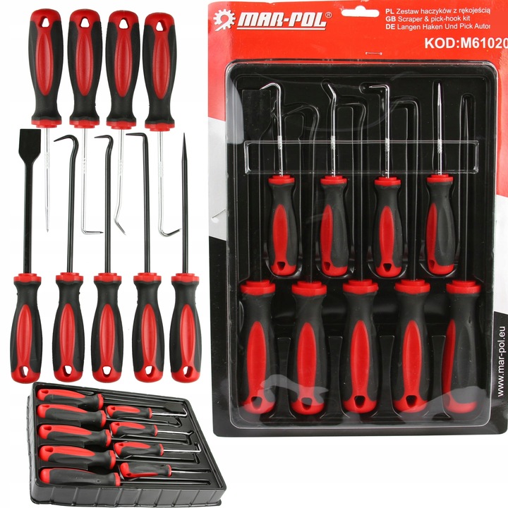 ZESTAW ŚRUBOKRĘTÓW HACZYKÓW NARZĘDZIOWYCH GROTY DO USZCZELEK ORINGÓW M61020