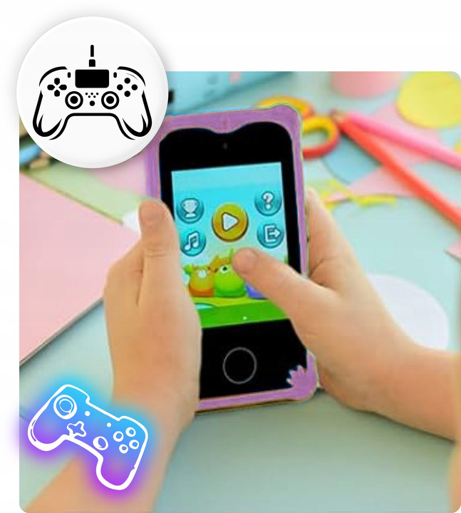 TELEFON DLA DZIECI SMARTFON ZABAWKOWY aparat kamera gry ZABAWKI DLA DZIECI