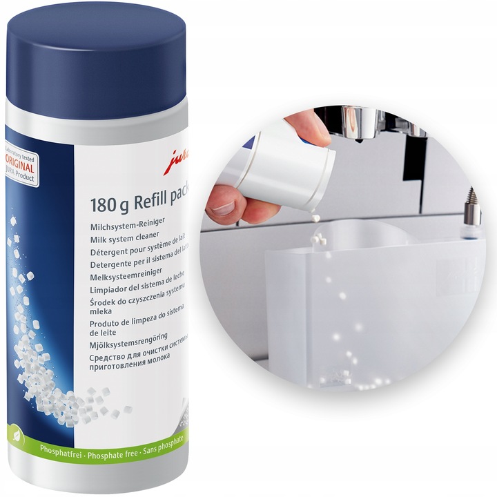 TABLETKI PREPARAT ŚRODEK DO CZYSZCZENIA SYSTEMU MLECZNEGO MLEKA JURA 180G