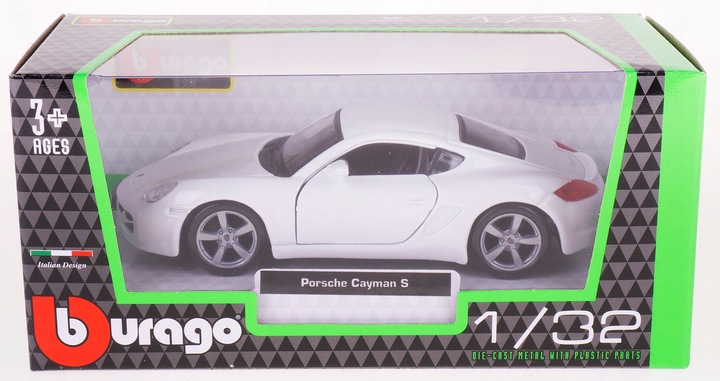 PORSCHE CAYMAN S MODEL METEL BBURAGO 1:32 BIAŁY