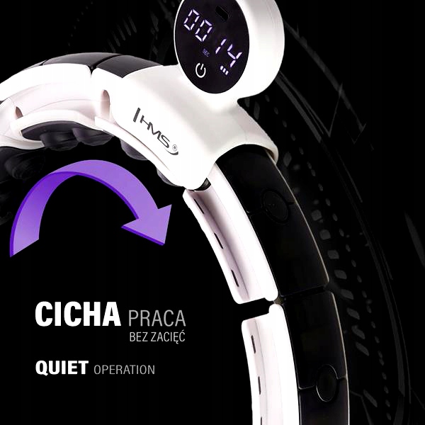 Hulahop Składane z Licznikiem LCD i Obciążeniem Biały Marki HMS