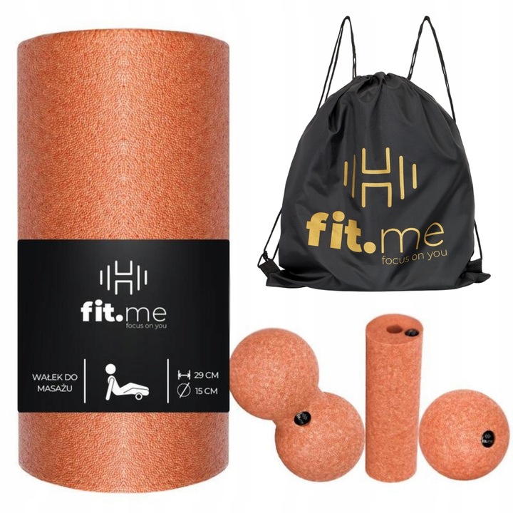 ZESTAW ROLLERÓW DO MASAŻU WAŁEK DUŻY MAŁY PIŁKA POJEDYNCZA DUOBALL EPP 4W1