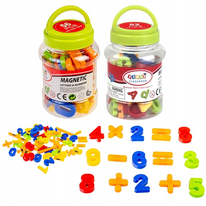 LITERKI I CYFERKI SYMBOLE MAGNETYCZNE NA MAGNES DO TABLICY