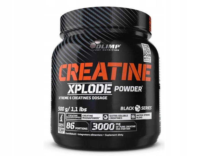 OLIMP CREATINE XPLODE 500g KREATYNA MIX STACK 6 FORM KREATYNY POMARAŃCZOWY