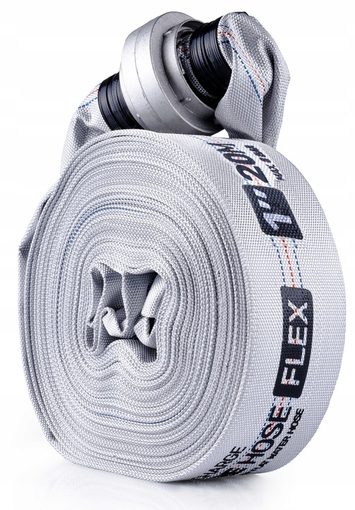 WĄŻ STRAŻACKI DO POMPY BIAŁY FAST-FIX MOCNY DŁUGI DO WODY SZAMBA 1" 20M