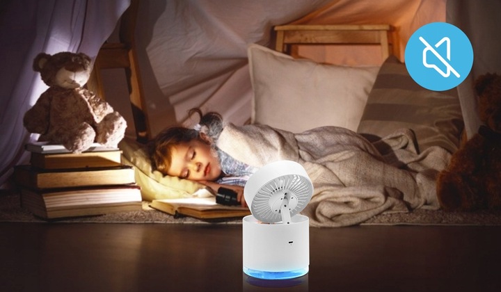 PRZENOŚNY MINI WENTYLATOR Z MGIEŁKĄ 10W 4W1