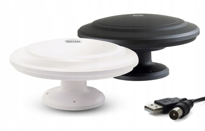 CYFROWA UNIWERSALNA MOBILNA ANTENA DVB-T/T2 BIAŁA